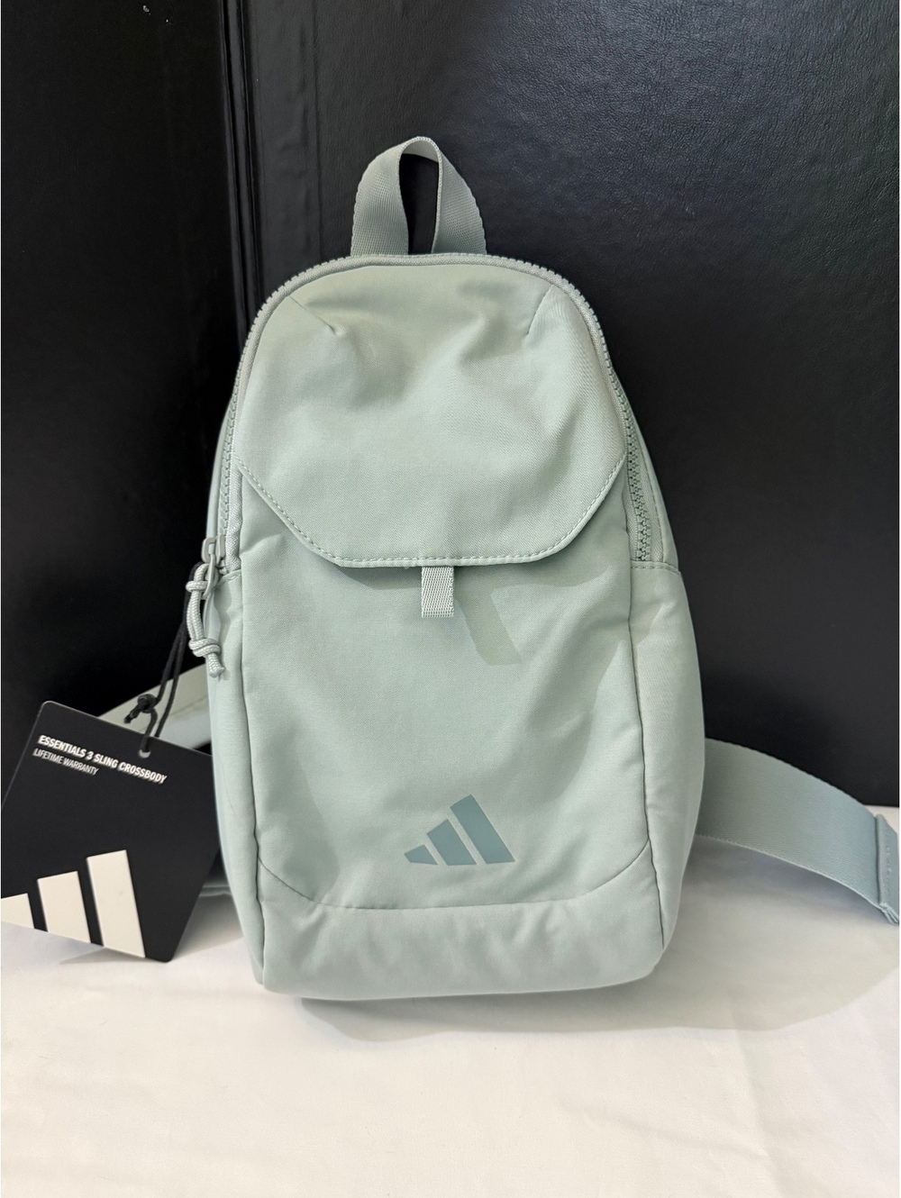 Adidas Essentials 3 Sling Crossbody Bag Wonder Sage Green NWT